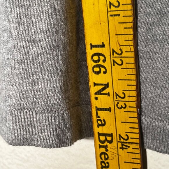 Haven Well Within Gray Mock Neck Sweater Top XL 90% Cotton 10% Cashmere flaw - Picture 14 of 16